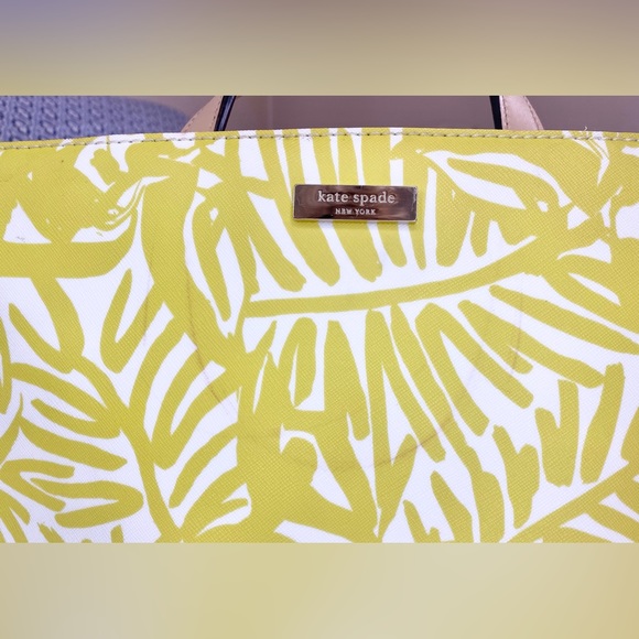 Kate Spade Grant Street Tropical Palm Juno Tote, Green Multi - Picture 2 of 16